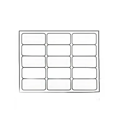 25 x 70 mm 15 Stickers/Sheet A4 Size White Self Adhesive Label sheets (Pack-50 Pcs)
