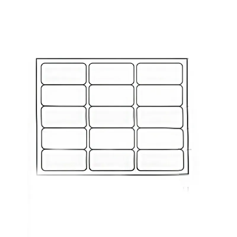 25 x 70 mm 15 Stickers/Sheet A4 Size White Self Adhesive Label sheets (Pack-50 Pcs)