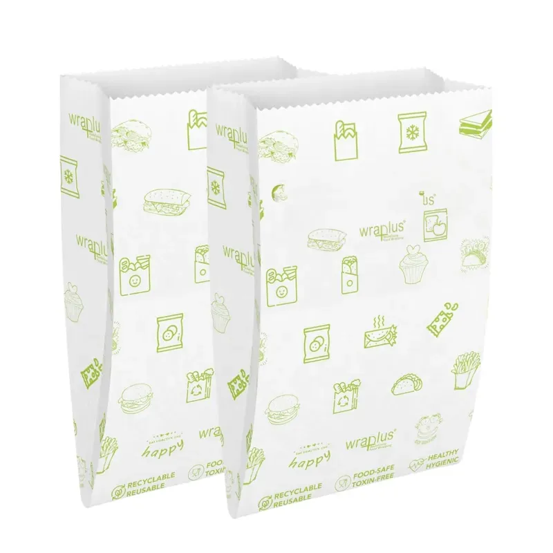 100 Pcs, 500 g Capacity Snack Paper Envelopes, Grease-Resistant Disposable Paper Bags for Takeaway & Food Packaging