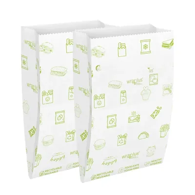 100 Pcs, 200 g Capacity Snack Paper Envelopes, Grease-Resistant Disposable Paper Bags for Takeaway & Food Packaging