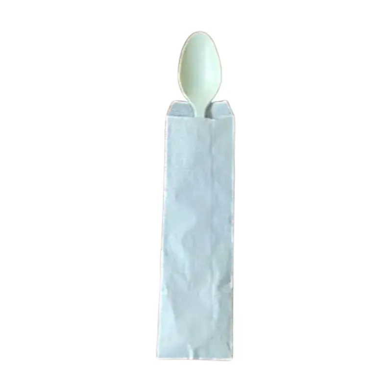 6-Inch (150 mm) Eco-Friendly Cornstarch Spoons With Paper Pouch, Heavy Duty & Compostable ideal for Events & Home (Pack-Pack of 100 Pcs)