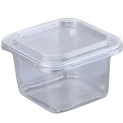 1000pcs, 500 ml (17oz) Square PET Containers with Lid for Cookies and Snacks Packaging