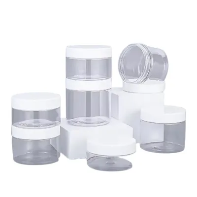 120Pcs, 500 ml, 83 mm Food-Grade PET Wide-Mouth Transparent Cookie Nut Sealed Jar