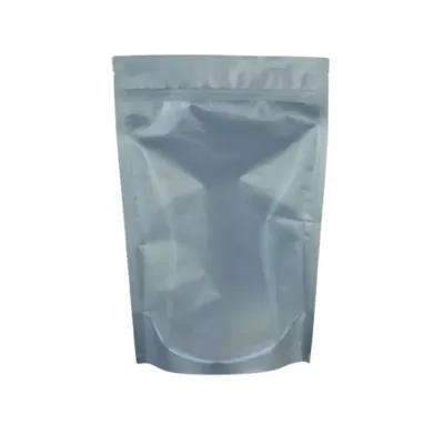 POCHEON 50 gmTransparent Front and Silver Back Ziplock Standup Pouches for Dry Fruit Packaging (Pack-100)