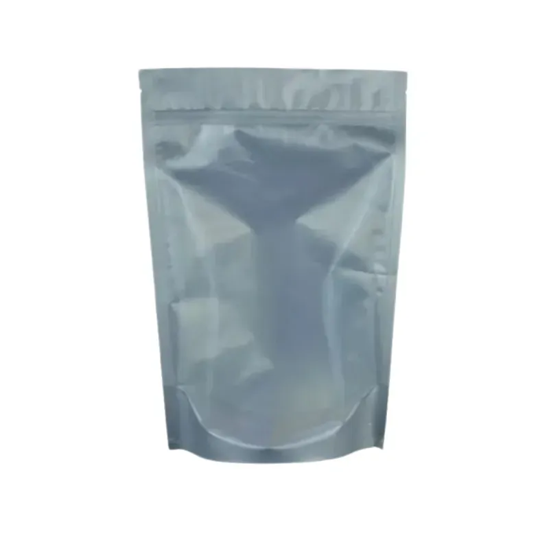 POCHEON 50 gmTransparent Front and Silver Back Ziplock Standup Pouches for Dry Fruit Packaging (Pack-100)