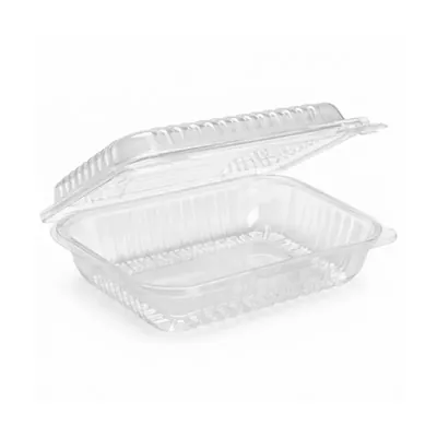 750 ml, 500 Pcs Hinged Air Tight Leakproof Transparent Containers with High Lid for Food Delivery for Home, Outdoor Use