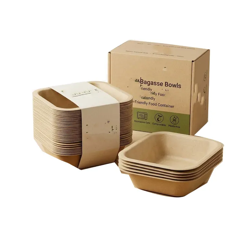 Chuk 4 Inch Biodegradable Bowl 500pcs, Sugarcane Bagasse Bowl for Parties Family Events