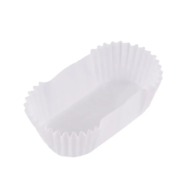5000 Pcs, 25 x 65 mm White Color Oval Paper Cupcake Liners for Muffin/ Bakers & Parties