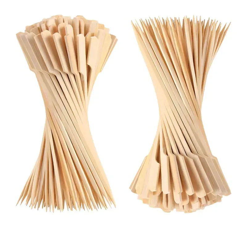 500 Pcs, 4 Inch Wooden Gun Stick Skewers for Kababs, Fruits, and Starters