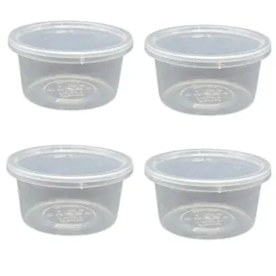 150 pcs, 100 ml Reusable Transparent Container with Lid