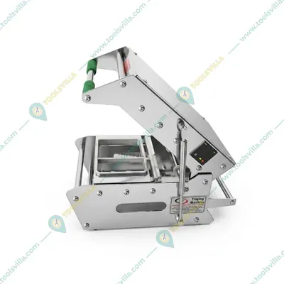 Manual 220 V Double Cavity Rectangular Tray Sealer for Bakery Packaging with (100 x 140)mm