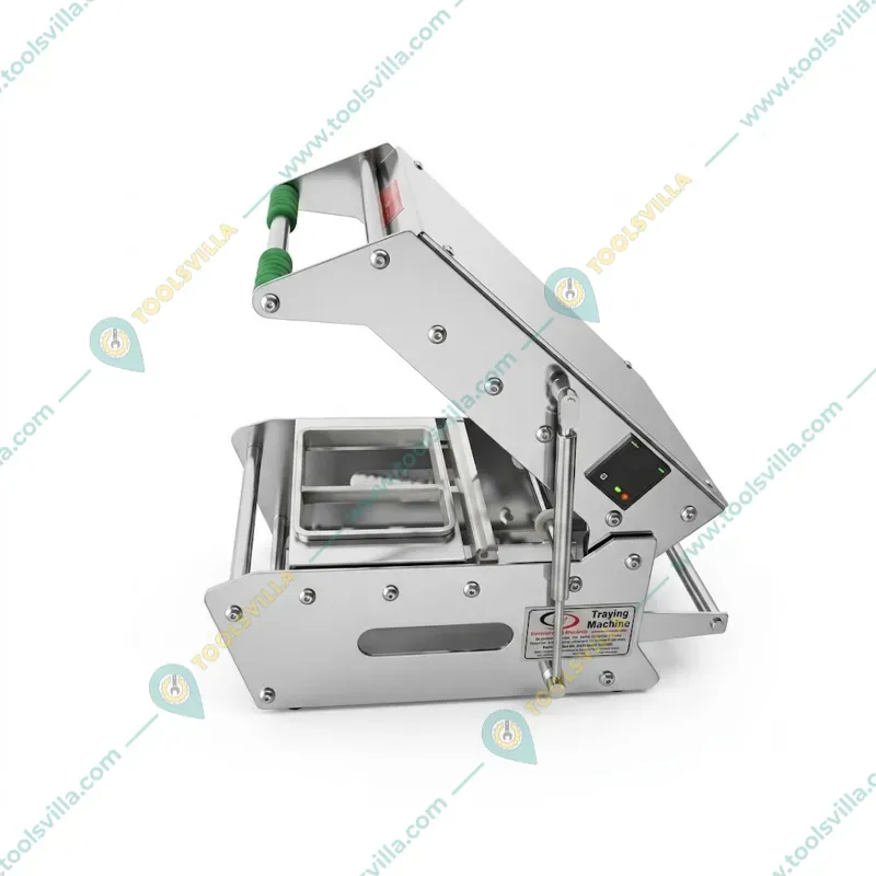Manual 220 V Double Cavity Rectangular Tray Sealer for Bakery Packaging with (100 x 140)mm