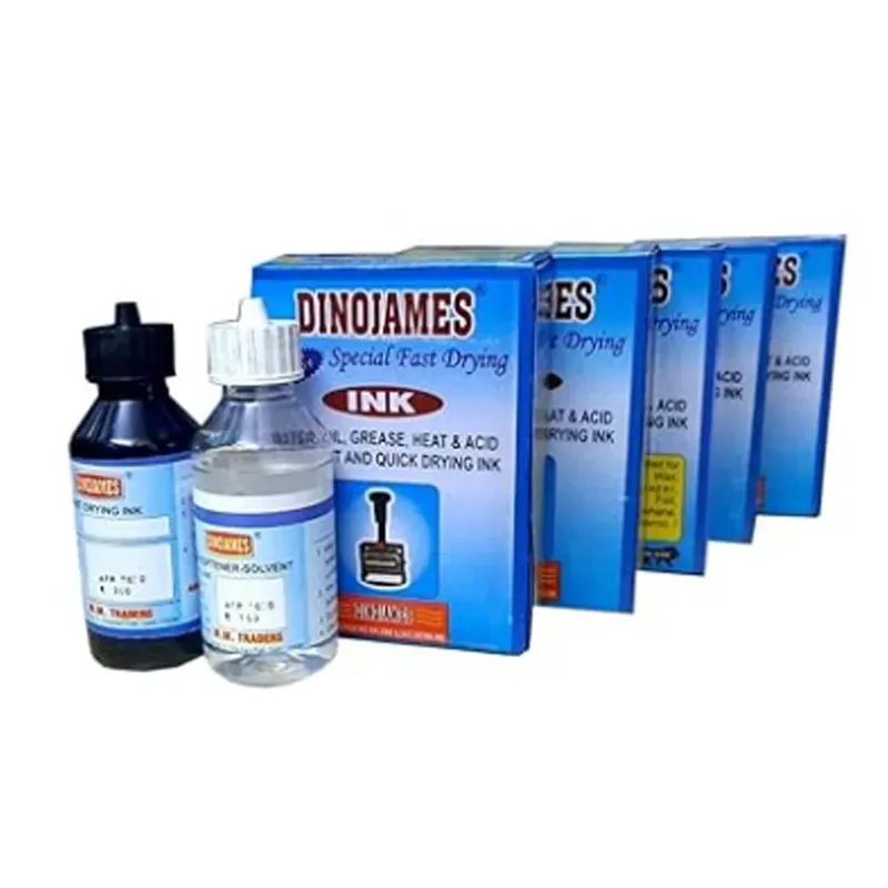 5 Pcs, 100 ml Fast Drying Ink with Pad Softner