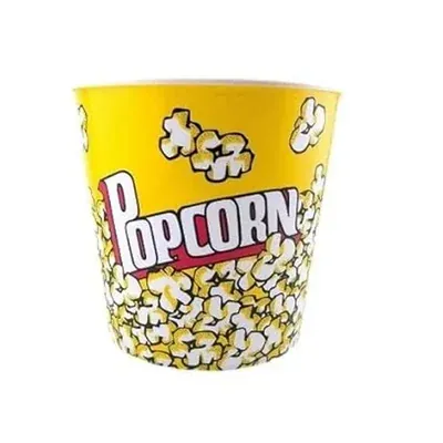 HORECA DISPOSABLE 1.5 kg Pack of 250 Pieces Movie Theater Popcorn Tub Bowl Carnival Extra Large Snack Bucket