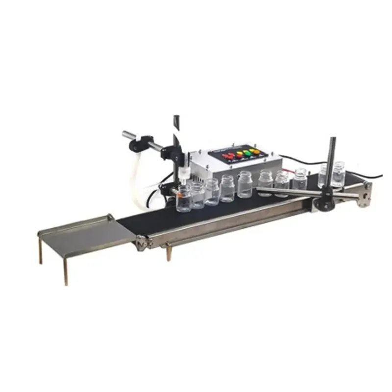 Mahalaxmi Machines Horizontal 10 ml to 1000 ml Milk/Butter Milk Filler Machine with Conveyor Belt