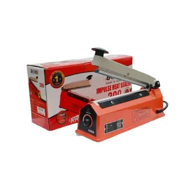 BOSS PACK Impulse Type 8 Inch Hand Sealer of 1.6 mm Sealing Width with 1 Year Warranty