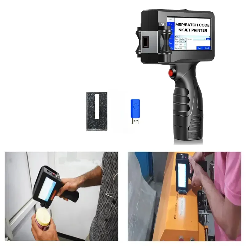 Universal Seal 25.4 mm Metal Body without Cartridge Logo and Barcode Printing Machine with Pendrive