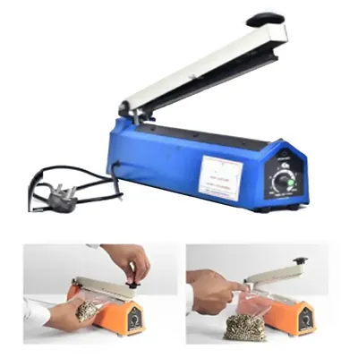HEHS-250, 10 Inch Hand Sealing Machine for Plastic Pouch Packing I Portable Hand Sealer with 1 Transformer