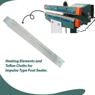 BOSS PACK 300 mm Heating Element & Teflon Cloths for Economy Model Foot Sealer (Pack of 3)