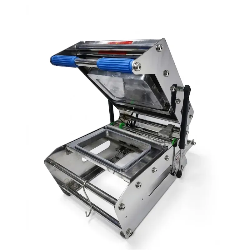 Heavy Duty Rectangle Tray Sealing 1cp Machine 25 HP Manual Food Bakery Tray Sealer