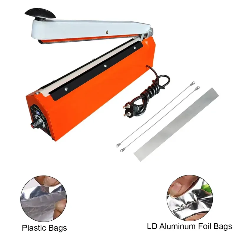 16 Inch Impulse Type Hand Sealing Machine for Food & Plastic Bags Packing, With Beep Function
