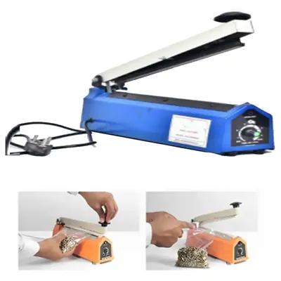 HEHS-300, 12 Inch Hand Sealing Machine for Plastic Pouch Packing I Portable Hand Sealer with 1 Transformer