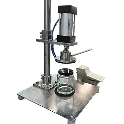Pneumatic Lug Sealer Machine for Sealing Glass Jars and Bottles, 17.5 x 24 x 37 cm