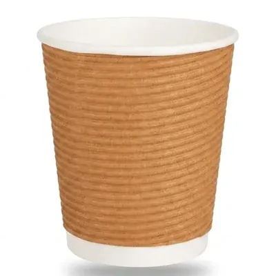 205+240 GSM for Picnic, Travel, Food Truck (Pack-500 PCS), 150 ml Regular, Disposable Standard Craft Ripple Glass