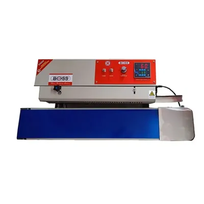 BOSS PACK Digital Continuous Band Sealer Machine 12 mm Sealing, 750 W With 1 Year Warranty