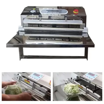 Mahalaxmi SS Vacuum Sealer 600 x 8 mm Sealing Length with External Chamber, for Medium to Large Scale Packaging