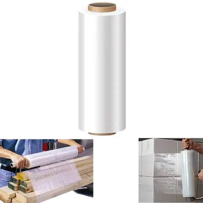 Stretch Film Wrap Roll 12 Inch 600 m, Pack of 1 Roll