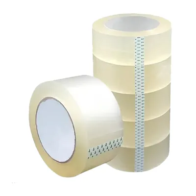 Transparent Shipping Packaging Tape, (Pack of 6)
