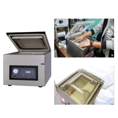 WORSHIP PACKAGING WP 260 x 10 mm Vacuum Packaging Table Top Machine, 1 kW