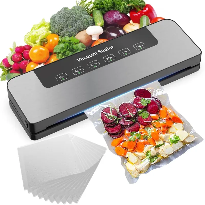 ENEM Vacuum Sealer Machine with Free 10 Vacuum Pouches For Packing, Sealing