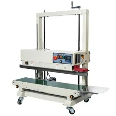 Mahalaxmi FR1100, 25 kg MS Vertical Band Sealing Machine With Double Jack Stand