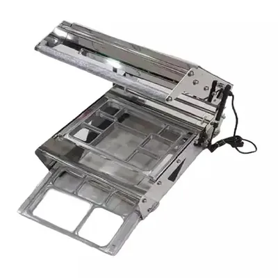 Heavy Duty 8 Portion 220 V Manual Meal Tray Sealing Machine for 8 Compartment