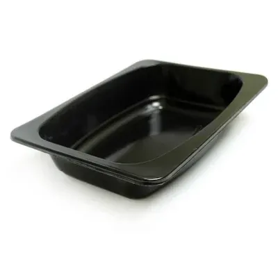 HORECA DISPOSABLE 190 x 140 x 60 mm Pack of 100 Black Container Without Lid for Hot Cold Foods Plastic Food Serving Tray