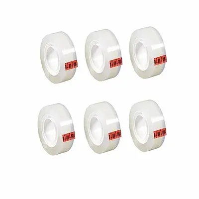 HORECA DISPOSABLE (Pack of 6 Pcs) 1 Inch 40 m 36 Micron Transparent Ultra Clear High Adhesion BOPP Tape for Packaging