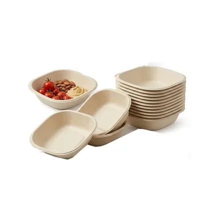 Chuk 360 ml Biodegradable Bowl 1000pcs, Sugarcane Bagasse Bowl for Parties Family Events