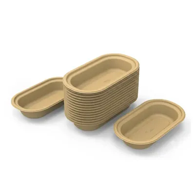 Chuk 500 ml Biodegradable Container 1000pcs, Sugarcane Bagasse Bowl for Parties Family Events