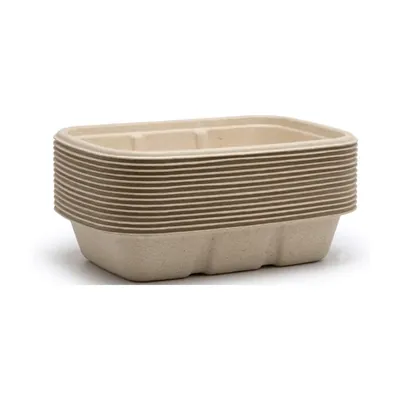 Chuk 750 ml Biodegradable Delivery Rectangular Container for Parties, Catering & Family Events (Pack-500 pcs)