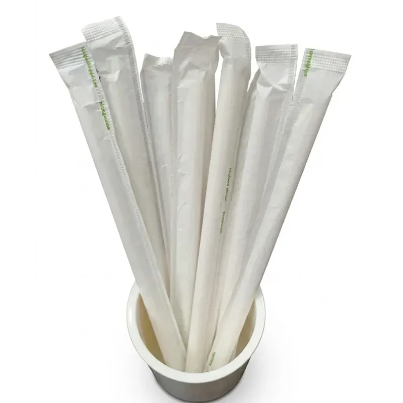 8 mm- Ht 197 m Prepack, Disposable Paper Straw for Picnic, Travel, Food Truck (Pack of 2000)