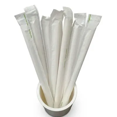 8 mm- Ht 197 m Prepack, Disposable Paper Straw for Picnic, Travel, Food Truck (Pack of 6000)