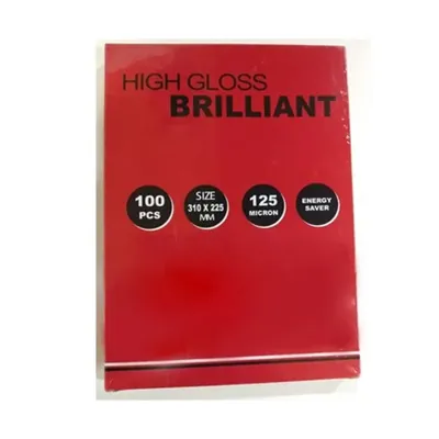 A4 Lamination Pouch, 125 Micron (goldblack) Pack of 200 Pcs