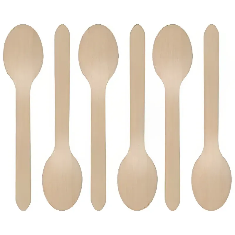 400 Pcs, 140 mm Biodegradable Wooden Spoon for Indoor and Outdoor Usage