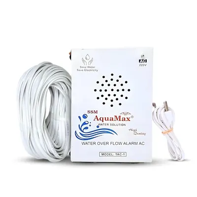 SSMAQUAMAX SSM Aquamax Wall Mount Water Tank Alarm with 15 m Wire, Loud Hindi & English Alerts (TAC-1, Wire)
