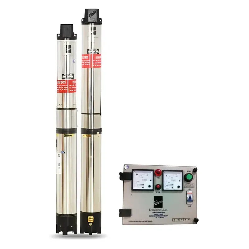 Kirloskar 1.5 HP 14 Stage(4 Inch) 1Ph Water Cooled Submersible Pump With CP, 358 ft Head (NEO 60-1514 CP)