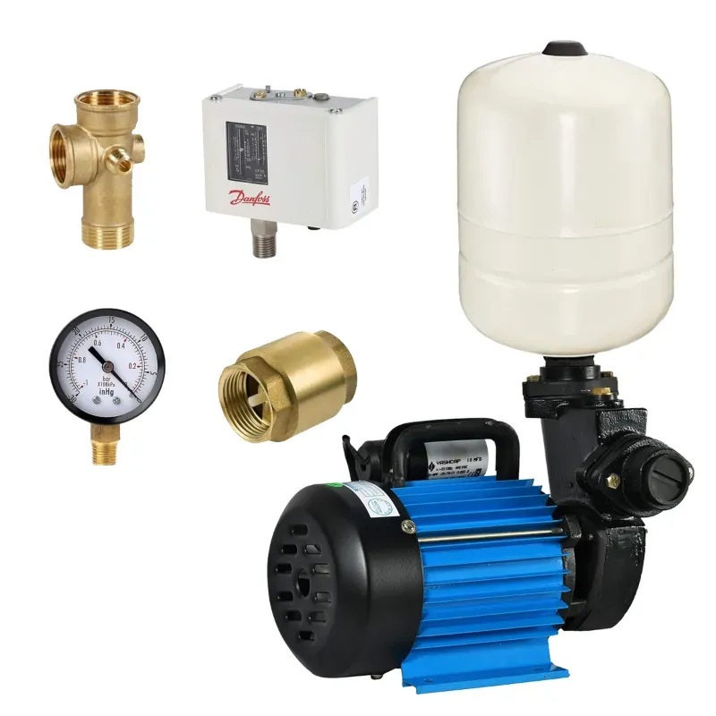Heavy Duty 0.5 HP Single Phase Copper Winding Pressure Booster Pump With 8 L Tank, Suitable For 1 Bathroom-18 Months Warranty
