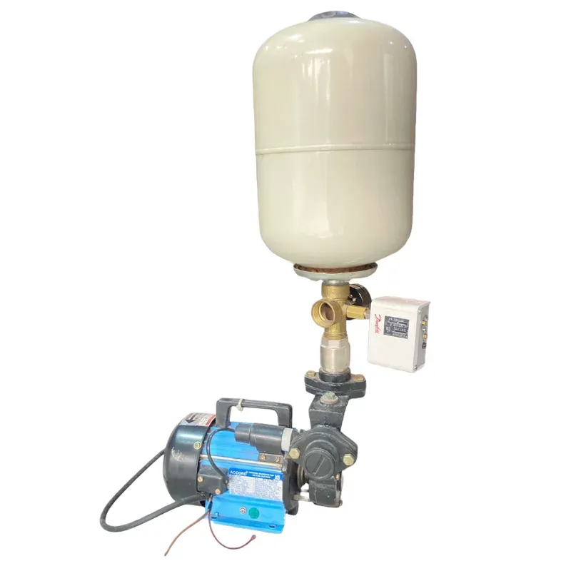 Heavy Duty 0.5 HP 1Ph Copper Winding Water Pressure Booster Pump With 8 L Tank, 38 m Head for 2 Bathrooms- 1 Year Warranty