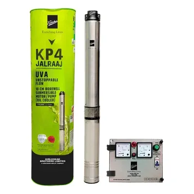 Kirloskar 1.5 HP 20 Stage(4 Inch) 1Ph Oil Filled Submersible Pump With CP (KP4 JALRAAJ UVA 30-1520 CP)